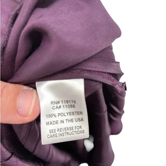 Komarov Purple Crinkle Cap Sleeve Pleat Maxi Dress Plus‎ Size 2X - Picture 8 of 10